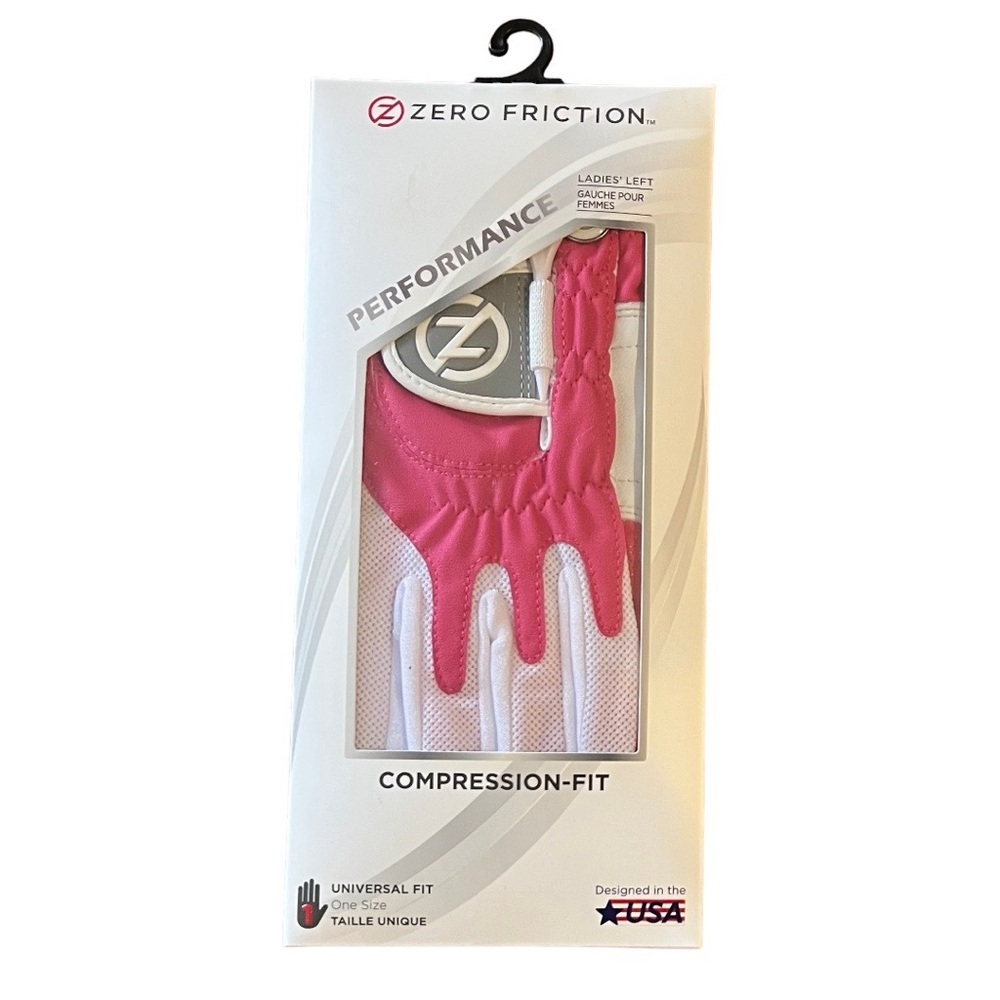 Zero Friction Golf Glove Women’s Left Hand Performance Universal Fit New